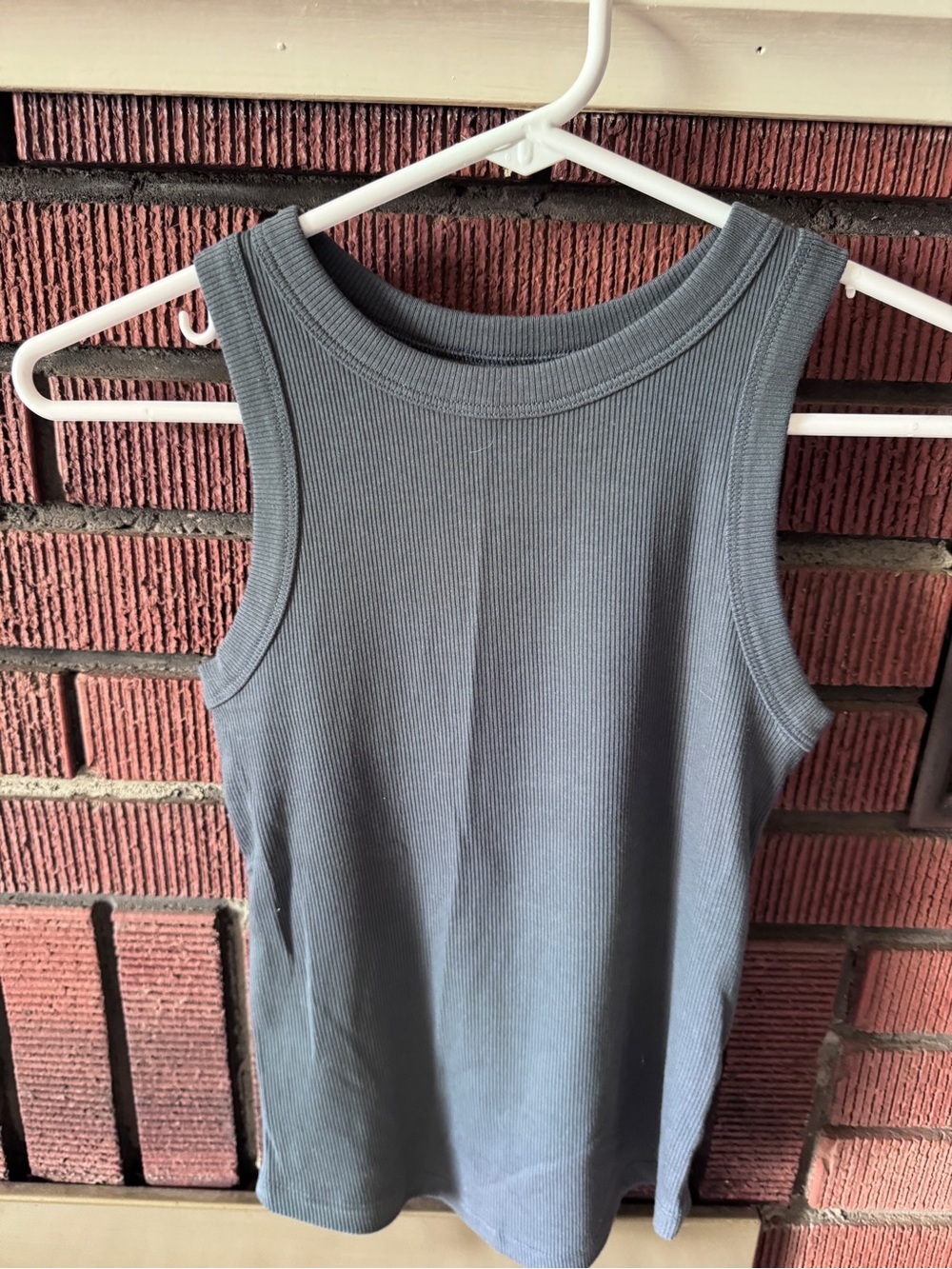 SO Ribbed Tank Top in Slate Gray